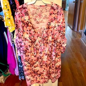 Pintuck tunic 3/4 sleeve